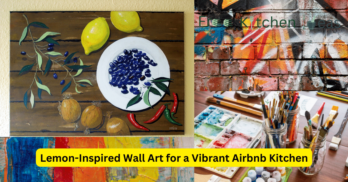 Lemon-Inspired Wall Art for Airbnb Kitchen
