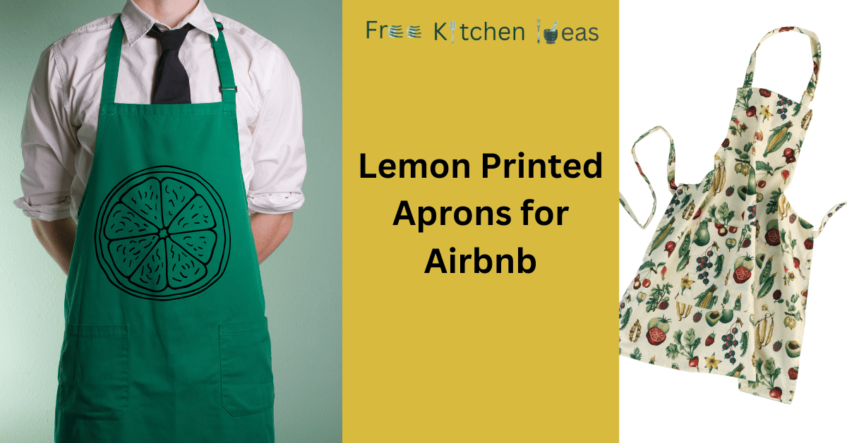 Lemon Themed Aprons for Airbnb